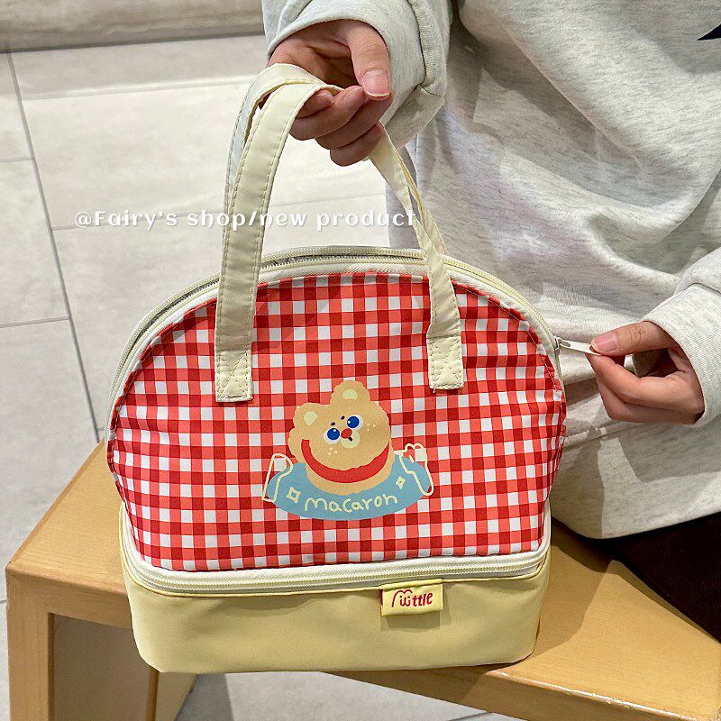 卡通饭盒包上班族带饭包大容量手提便携加厚铝箔保温便当包饭盒袋