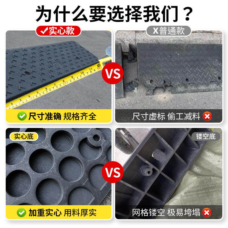 实心斜坡垫橡胶垫三角斜坡板上车台阶垫马路牙子高低落差垫路沿坡