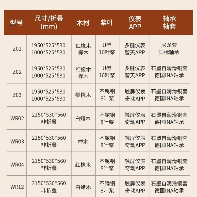 水阻划船机有氧健身器材大阻力折叠款木制静音工厂供应家用划船器