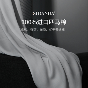 SIDANDA100支进口匹马棉床笠全棉单件床单床垫保护罩防滑床罩加大