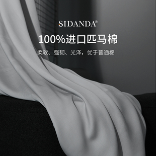 SIDANDA100支进口匹马棉床笠全棉单件床单床垫保护罩防滑床罩加大