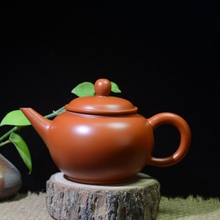 精选潮州储氏手拉壶朱泥紫砂壶工夫泡茶壶大号水平壶西施壶球孔30