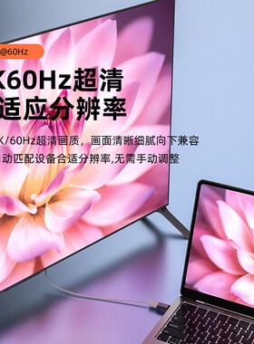 精选匠视 hdmi转接头弯头公对母磁吸多直角延长线8K@60高清视频转