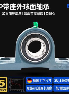 进口外球面UCP204带座轴承205立式P型206P207P208P209P210P211