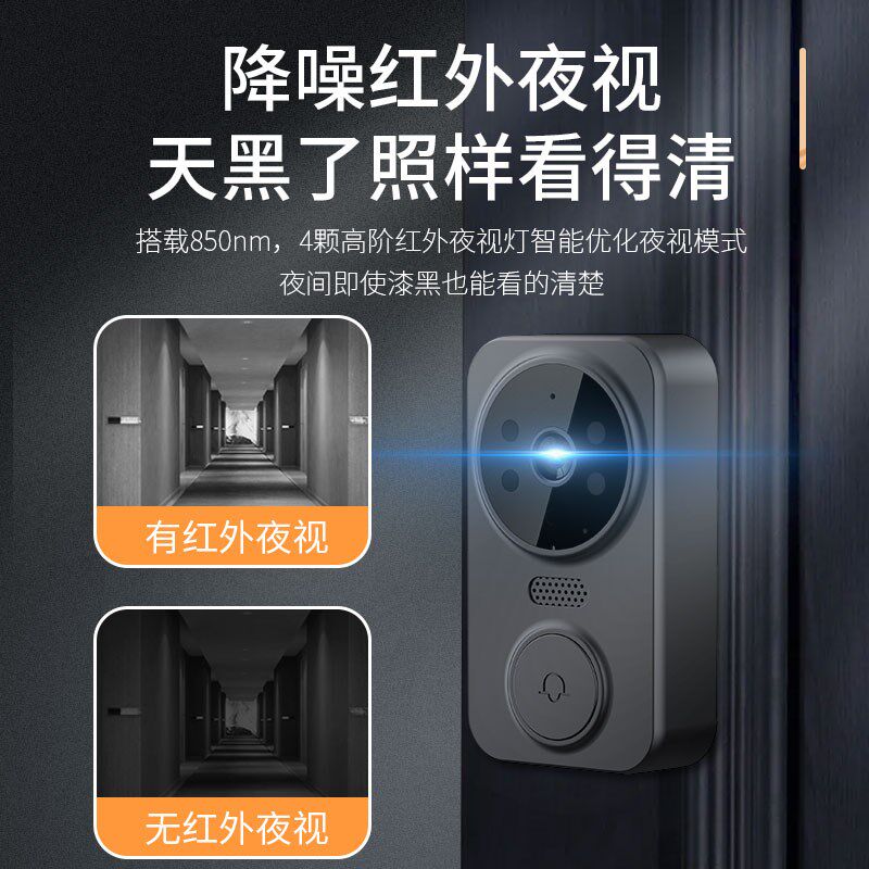 无线可视对讲门铃别墅家用办公室只能大屏显示双向摄像头可视对讲