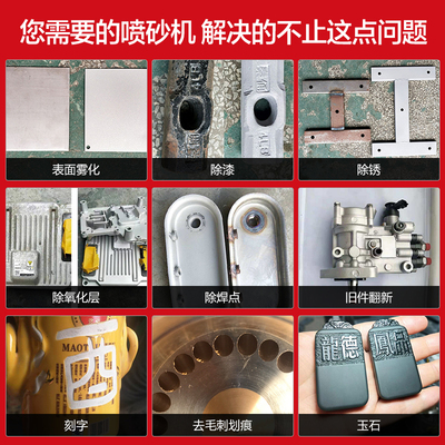 葛力喷砂机小型工业无尘自动高压核桃抛光翻新吹打砂水喷沙除锈机