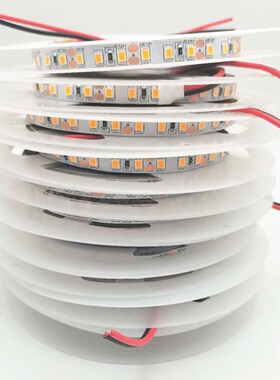高亮12V2835裸板不防水1700K琥珀色LED灯带24V防水1700K120珠灯条