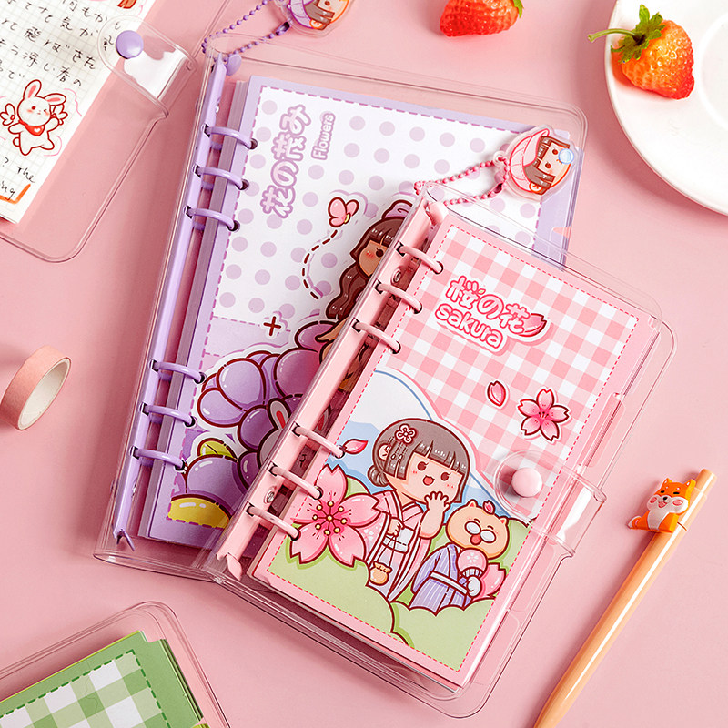 三年二班可爱创意可拆卸活页本学生线圈本记事本笔记本小本子套装