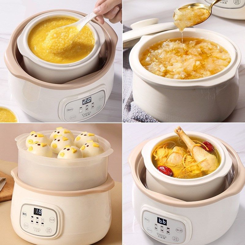 小浣熊电炖盅隔水炖熬煮粥锅煲汤全自动家用辅食燕窝lotor电炖锅