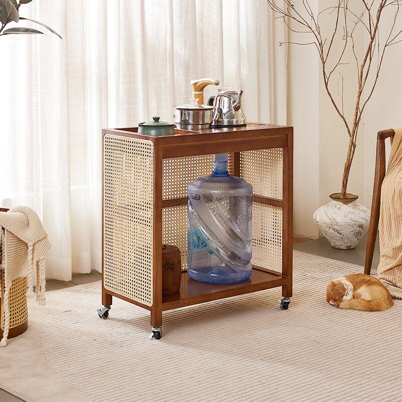精选日式茶室家具藤编茶水柜茶几柜可移动烧水壶一体小茶台泡茶桌,商业/办公家具,办公茶水柜,淘宝优惠券,粉丝福利购,淘宝优惠卷
