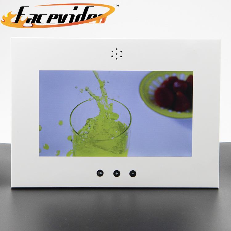直销白卡电子贺卡单页桌面广告机10.1寸LCD液晶屏视频贺卡