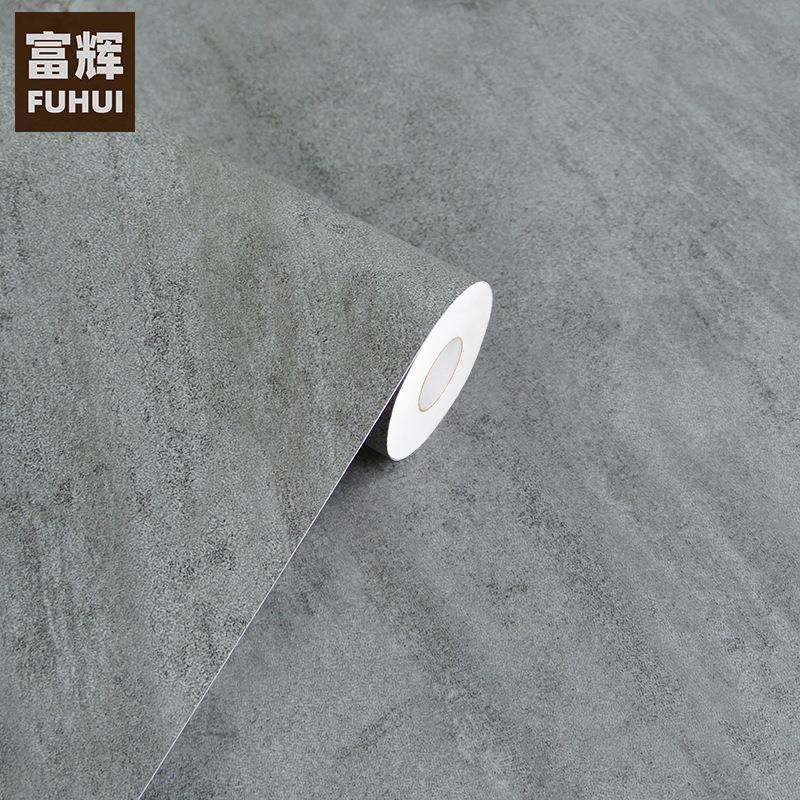 加厚防水粗水泥纹理自粘墙纸壁纸复古做旧装饰pvc波音软片HD-069