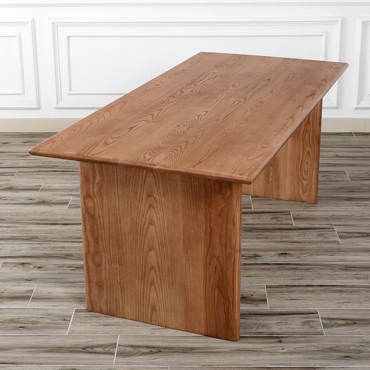 北欧实木餐桌白蜡木长方形书桌原木日式长条桌家用简约工作台