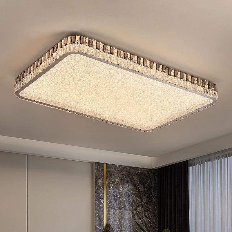 中山客厅吸顶灯轻奢家用餐厅水晶灯超薄圆形卧室温馨灯护眼灯具