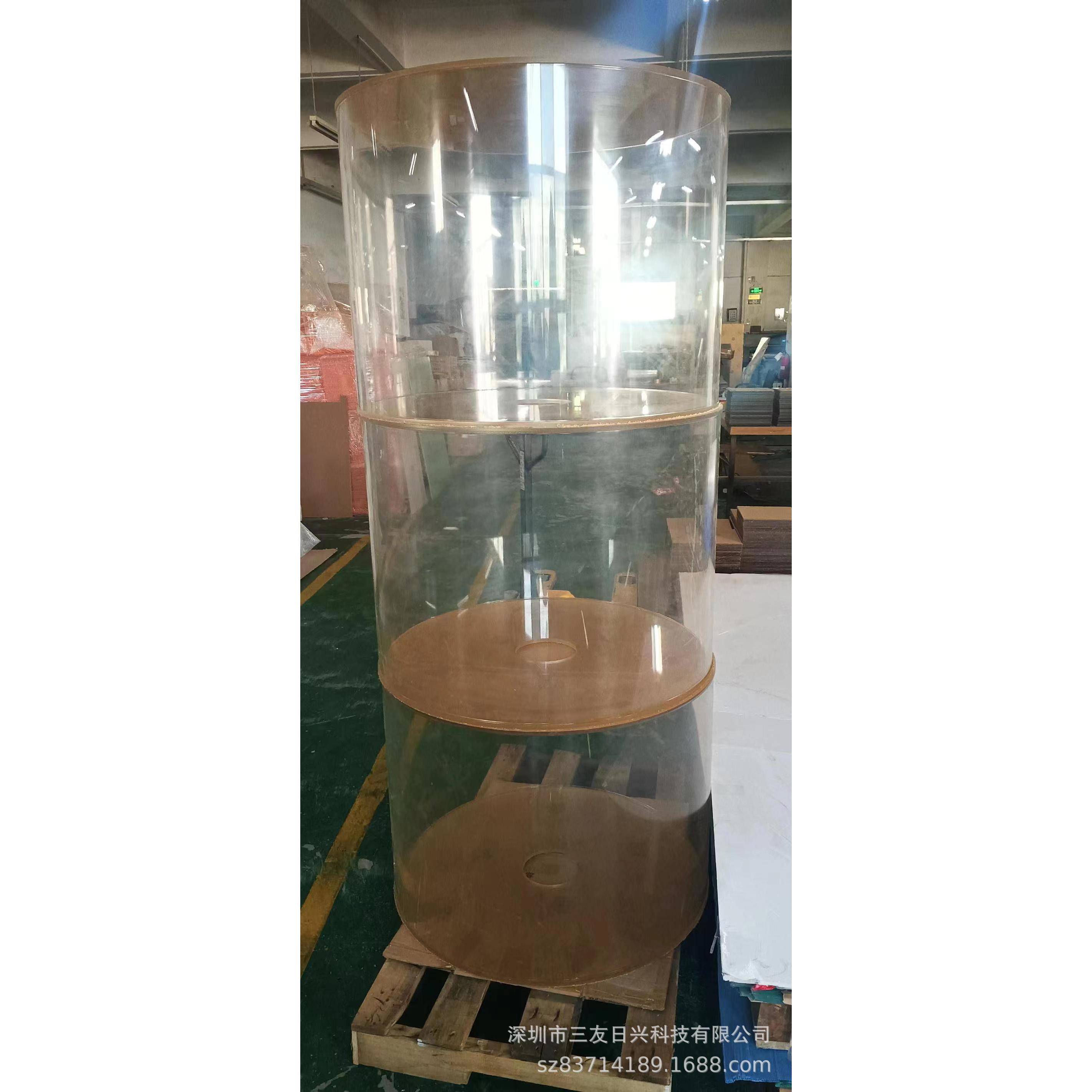 高透明亚克力水桶亚克力桶圆形亚克力
