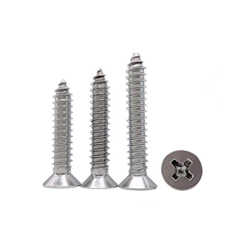 304不锈钢螺丝沉头十字自攻钉平头自攻螺丝GB846ST5.5/6.3