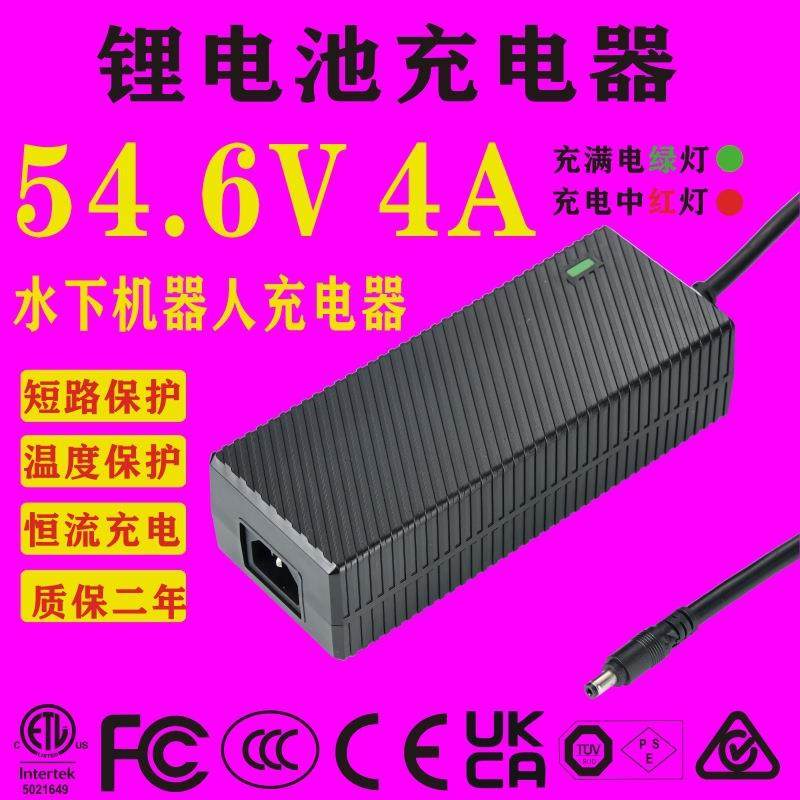 54.8V4A充电器电动滑板车50.4V5A充电器具有定时充满0V起充功能