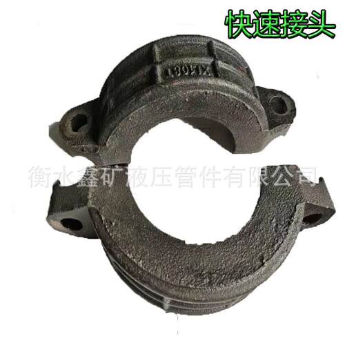 矿用卡箍柔性快速接头DN100带短管卡箍-4.0MPA焊接煤矿柔性管卡