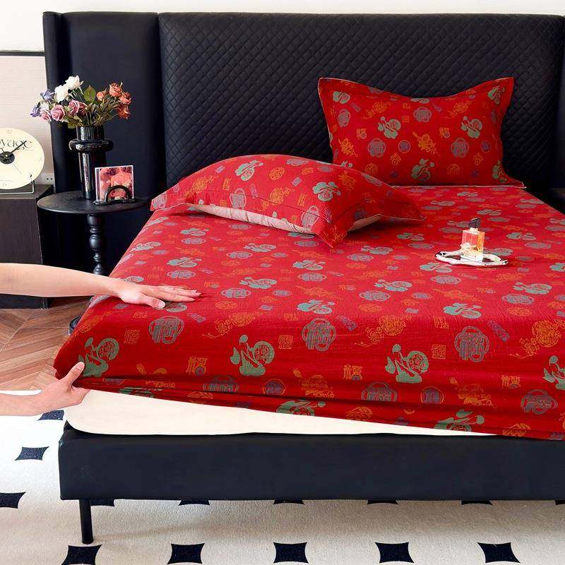 新棉双层纱提花床笠单件纯棉全包床罩防尘罩四季床垫席梦思保护套,基础建材,脚轮/万向轮,淘宝优惠券,粉丝福利购,淘宝优惠卷