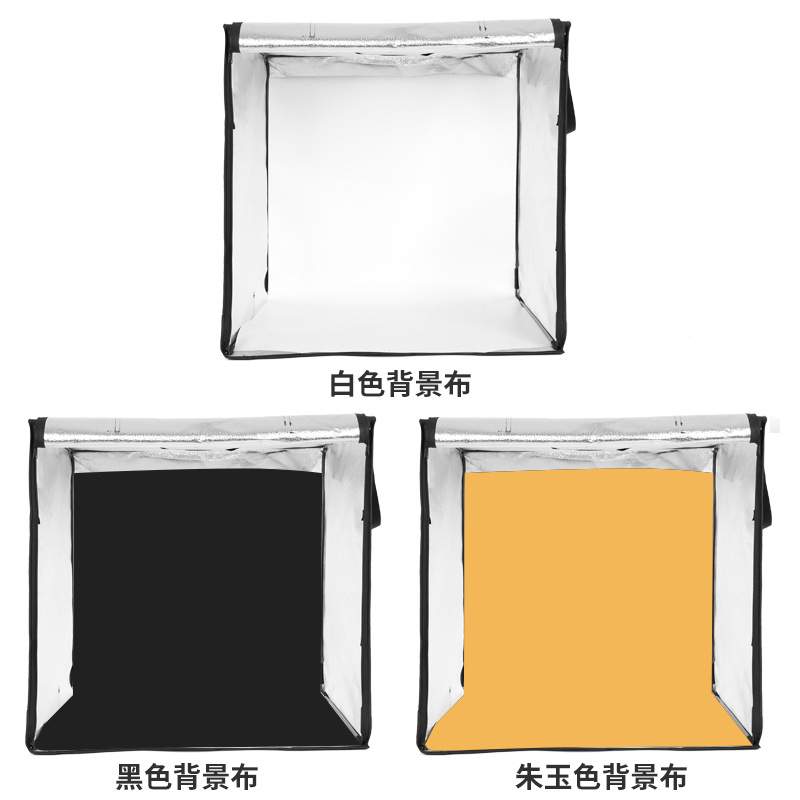 工厂4050607080CMLED折叠摄影棚小型 产品拍照灯箱影棚套装