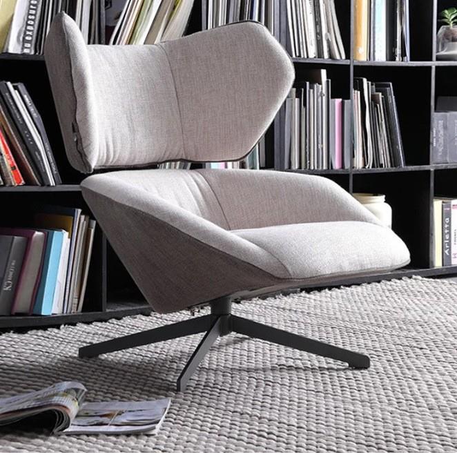 北欧轻奢客厅转椅单人沙发椅简约现代卧室阳台休闲书桌椅设计师椅