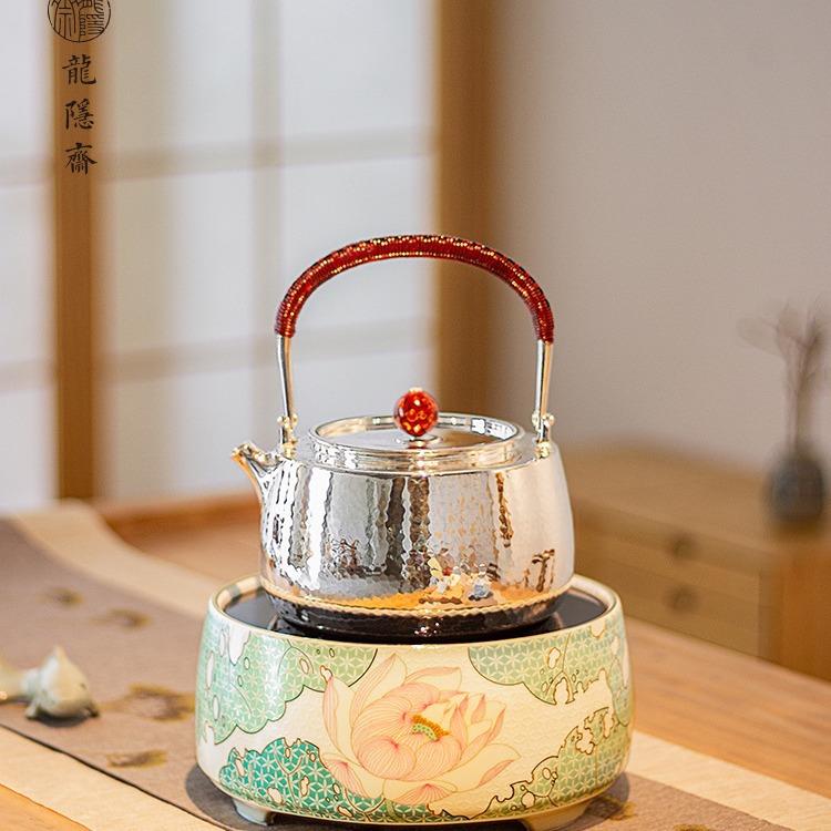 龙隐斋电陶炉家用煮茶炉器新款小型台式静音烧水壶铁银壶铜壶专用