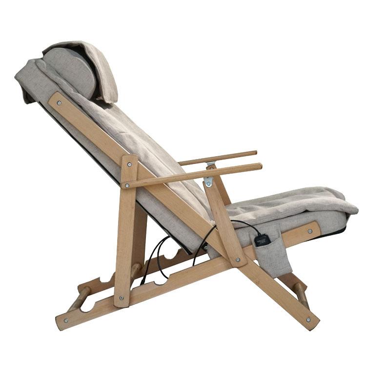 博观小型按摩椅家用全身小型实木摇椅双机芯肩部颈部背部按摩椅