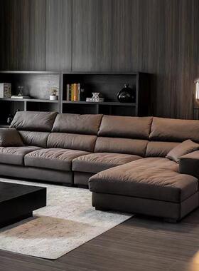 科技布沙发客厅轻奢北欧现代简约乳胶大户型意式极简羽绒沙发2130