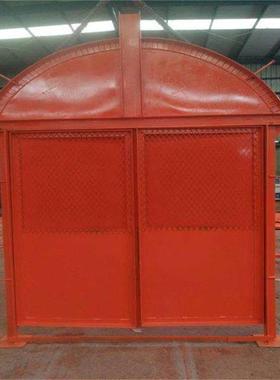 防火栅栏门煤矿井口不锈钢巷道围岩防水防火栅栏两用密闭门