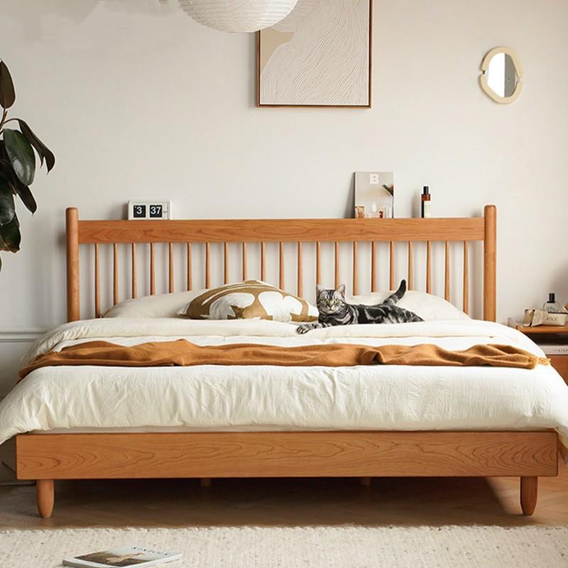 北欧1.5米实木床1.8米樱桃木简约家具日式原木温莎双人床现代家具