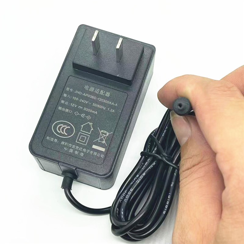 DERE戴睿R9 笔记本电源充电器JHD-AP036C-120300AA-A 12V3A适配器