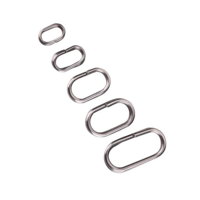 100Pcs Stainless Steel Oval Split Rings Snap Carp Fishing T
