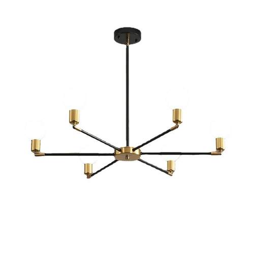 美式复古吊灯服装店酒吧餐厅客厅6头简约创意loft个性铁艺吸顶灯