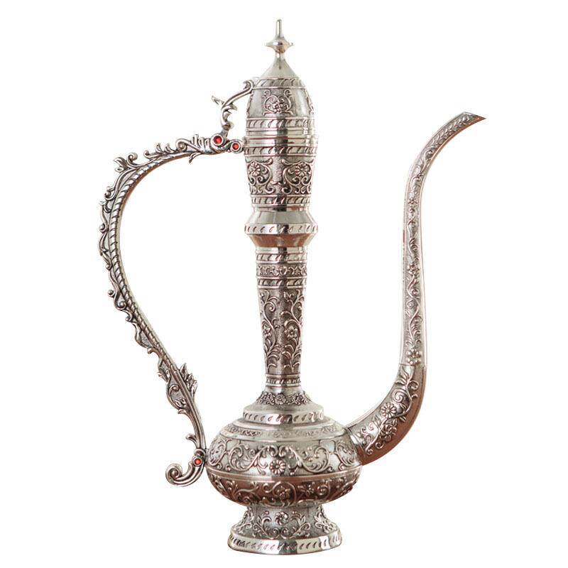 欧式创意酒壶酒具家用客厅装饰摆件分酒器青铜器金属工艺品