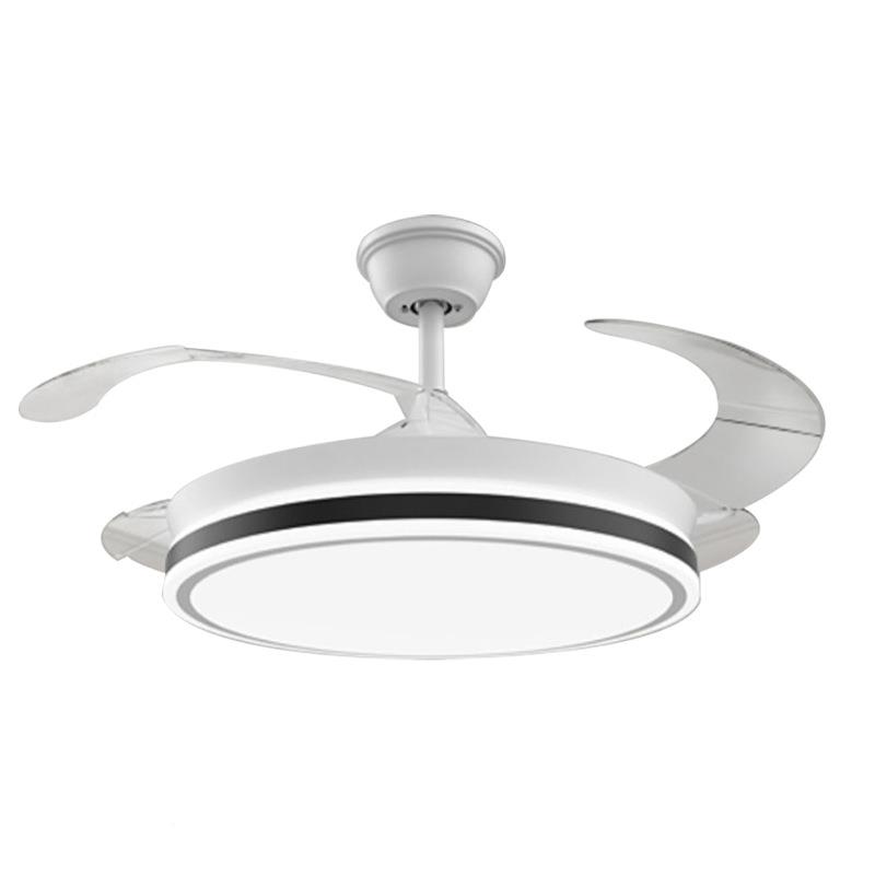 室智能ed风扇灯吊扇灯餐l厅隐静音形电扇灯客厅灯卧变频风扇吊灯
