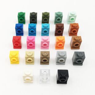 兼容乐高4070小颗粒1x1单侧缩短带转接凸点砖积木MOC科技配件