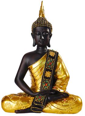 泰式玄关佛像摆件东南亚禅意家居装饰泰国坐佛工艺品瑜伽会所软装