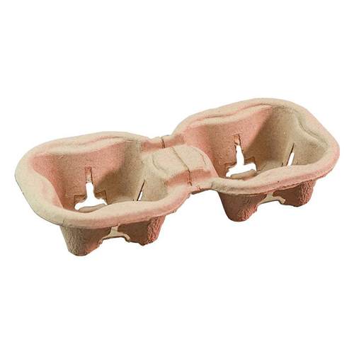 纸浆杯托一次性奶茶咖啡固定瓦楞低单双四杯托外卖打包纸袋杯托