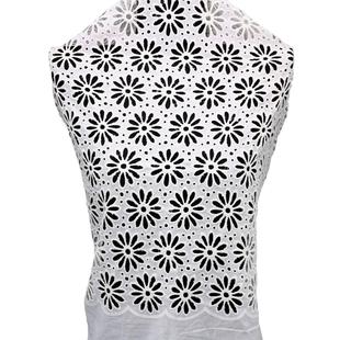 水溶棉布刺绣花边棉线水溶花边满幅娃衣辅料蕾丝花边辅料