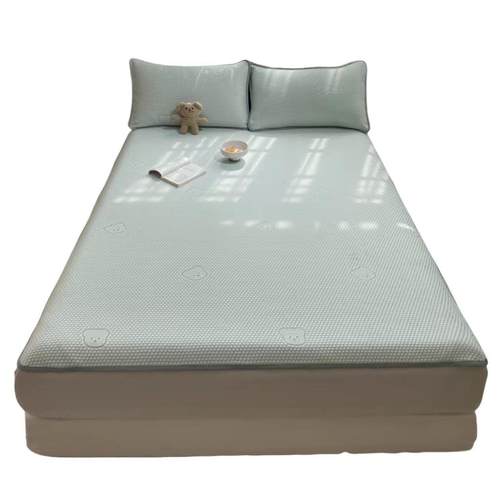 母婴级凉感冰豆豆凉席三件套床笠款夏季冰丝凉席软席子空调席