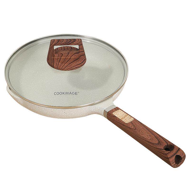 日式麦饭石煎锅不粘锅家用烙饼平底锅婴儿辅食锅燃气专用煎蛋不沾