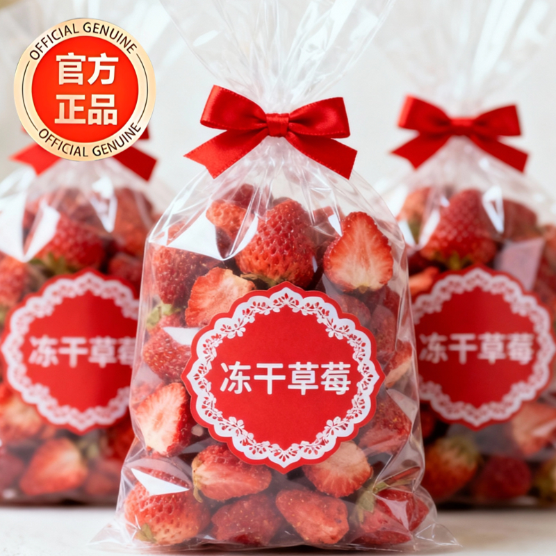 冻干草莓烘焙专用果干无糖无添加官方旗舰店雪花酥用水果冻干零食