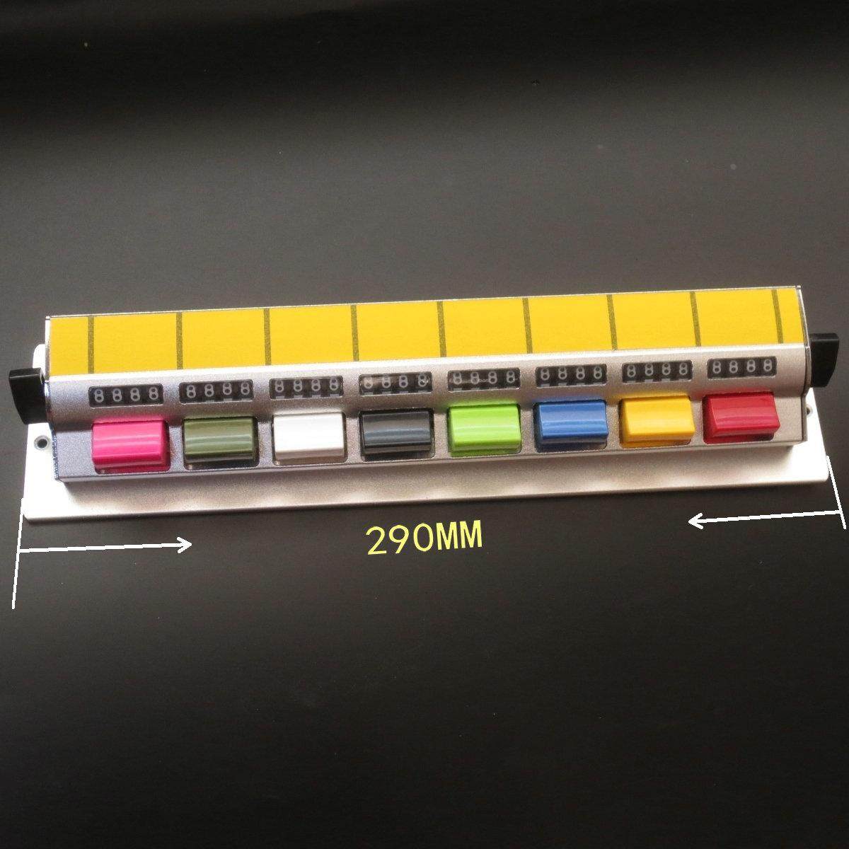 收费站车流计八联排8连分类计数器 8位血球分类 铝合金手动计数器