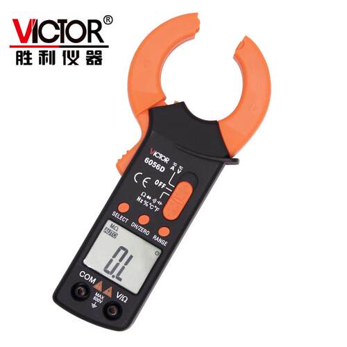 胜利仪器钳形表交直流钳形电流表VC6056D钳表数字万用表电容蜂鸣