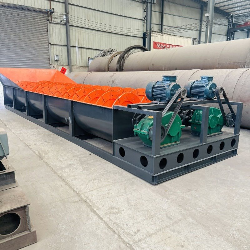 金矿石铜矿石洗石机单双螺旋钨矿锌矿石清洗设备德辉泥加石擦洗机