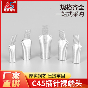 C45系列接线鼻针型鸭嘴型铜鼻子 C45铜管片形端子