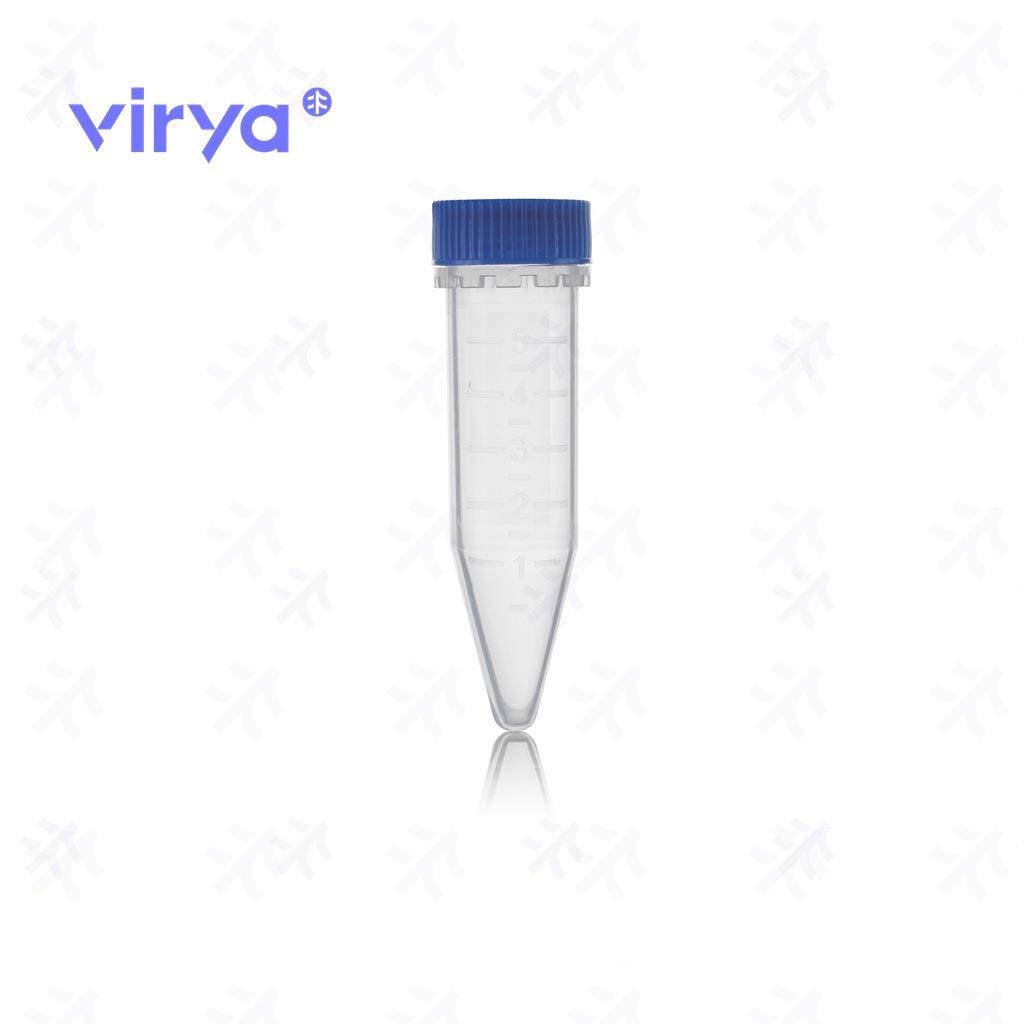 3110506Virya5.0ml塑料离心管尖底易旋管盖,密封紧密
