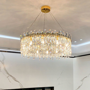 轻奢水晶吊灯高档客厅吊灯现代简约大气设计师个性创意主卧室灯具