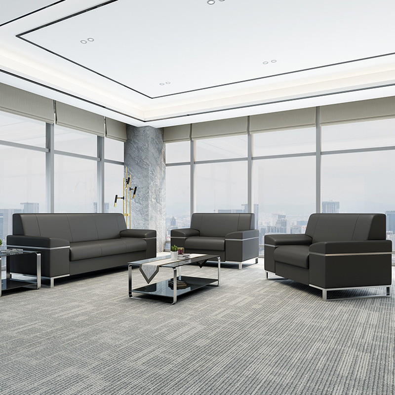 商务办公沙发茶几组合现代简约办公室接待会客沙发厂家直销902