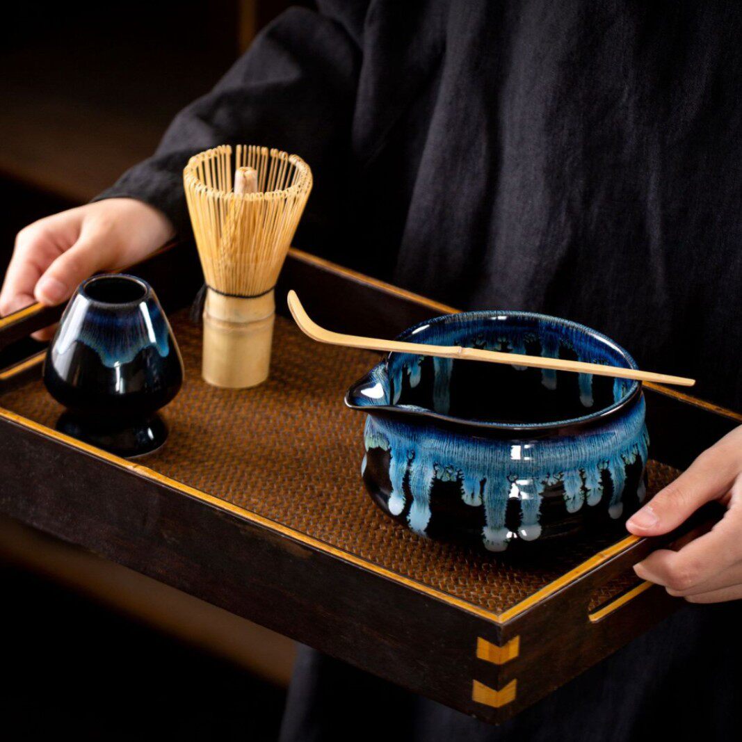 茶筅立创意陶瓷茶筅放置器宋代点茶工具茶事配件Matcha holder